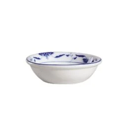 CAC China 103-44 Blue Lotus Sauce Dish 3 Oz., 3-3/4" - 15 Doz