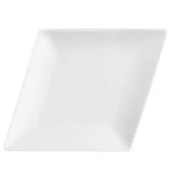 CAC China DM-C12 Diamond Porcelain Coupe Platter 10-1/2" X 6-1/2" - 1 Doz