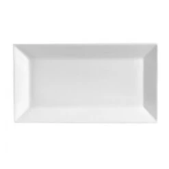 CAC China KSE-34 Kingsquare Porcelain Rectangular Platter 8-1/2" X 4-1/2" - 2 Doz