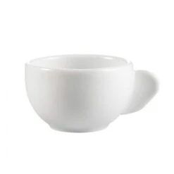 CAC China RCN-37B Clinton Rolled Edge Ear Handle Cup 3 Oz. - 3 Doz