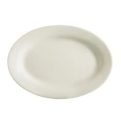 CAC China REC-39 Rolled Edge Stoneware Platter 8-1/8" X 5-3/4" - 2 Doz