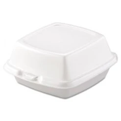 Dart White Foam Carryout Food Containers, 6" X 5-7/8" X 3" 500/Carton