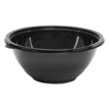 WNA Caterline Pack N' Serve Black Plastic Bowl, 160 Oz., 25/Carton