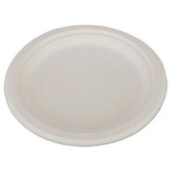 ChampWare Heavyweight White Bagasse Plate, 9", 500/Carton