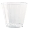 WNA Squat Classic Clear Fluted Crystal Plastic Tumblers, 9 Oz. 240/Carton
