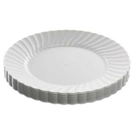 Classicware White Plastic Dinnerware Plates 9", 180/Carton