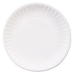 Dixie Basic Clay Coated Paper Plates, 6", White, 100/Pack