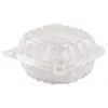 Dart ClearSeal Hinged-Lid Plastic Containers, 6" X 5 4/5" X 3"- 500 Pcs
