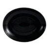 CAC China TG-13C-BLK Tango Black Coupe Oval Platter 11 1/2" - 1 Doz