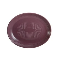 CAC China TG-13C-PLM Tango Plum Coupe Oval Platter 11 1/2" - 1 Doz