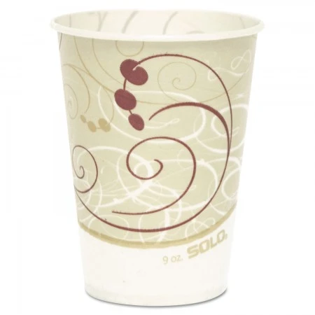 Dart Waxed Paper Cold Cups, 9 Oz. Symphony Design, 2000 Pcs