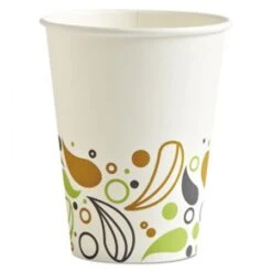 Deerfield Printed Paper Hot Cups, 12 Oz., 1000/Carton
