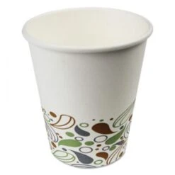 Deerfield Printed Paper Hot Cups, 8 Oz., 1000/Carton
