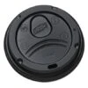 Dixie Black Plastic Drink-Thru Lids, Fits 10 - 20 Oz Cups, 1000Carton