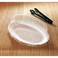 Emi Yoshi EMI-1116LP Clear Plastic Oval Lid (PET) 11" X 16" - 50 Pcs