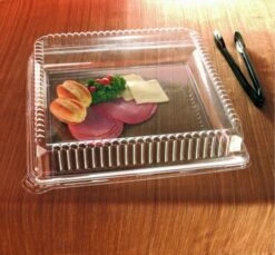 Emi Yoshi EMI-1818LP Clear Plastic Square Lid (PET) 18" X 18" - 40 Pcs