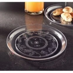 Emi Yoshi EMI-220 Round Plastic Deli Mate Tray 12" - 25 Pcs