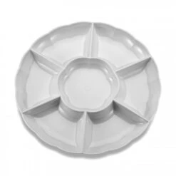 Emi Yoshi EMI-302 Round Plastic 7 Compartment Tray 16" - 1 Doz