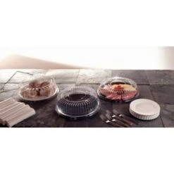 Emi Yoshi EMI-320LP Clear Round Plastic Lid (PET) 12" - 25 Pcs