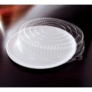 Emi Yoshi EMI-460CPP Round Plastic Tray / Dome Lid (PET) 16" - 25 Sets