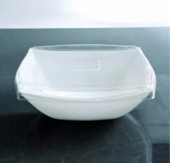 Emi Yoshi EMI-SB128LP PET Square Serving Bowl Lid 128 Oz. - 4 Doz