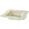 Fineline Settings 112-BO Wavetrends Bone Square Soup Bowl 12 Oz. - 10 Doz