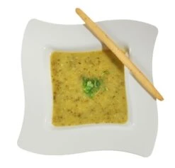 Fineline Settings 112-WH Wavetrends White Square Soup Bowl 12 Oz. - 10 Doz