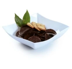 Fineline Settings 132-WH Wavetrends White Square Plastic Serving Bowl 32 Oz. - 50 Pcs