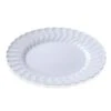 Fineline Settings 209-WH Flairware White Plastic Dinner Plate 9" - 15 Doz