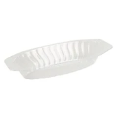 Fineline Settings 215-CL Flairware Clear Plastic Serving Boat 15 Oz. - 25 Doz