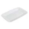 Fineline Settings 257-WH Flairware White Plastic Snack Tray 5" X 7" - 21 Doz