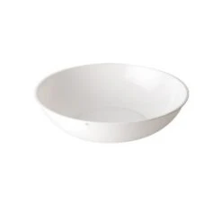 Fineline Settings 3505-WH Platter Pleasers Classic White Round Plastic Serving Bowl 1 Gallon - 2 Doz