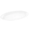 Fineline Settings 484.CL Platter Pleasers Clear Oval Plastic Serving Tray 14" X 21" - 20 Pcs