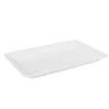 Fineline Settings RC471.WH Platter Pleasers White Rectangular Plastic Serving Tray 10" X 8" - 25 Pcs