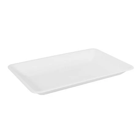 Fineline Settings RC471.WH Platter Pleasers White Rectangular Plastic Serving Tray 10" X 8" - 25 Pcs