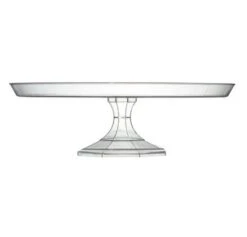Fineline Settings 3601-CL Platter Pleasers Clear Plastic Cake Stand 11-3/4" - 1 Dozen
