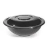 Fineline Settings 5032-BK Super Bowl Black Plastic Salad Bowl 32 Oz. - 100 Pcs