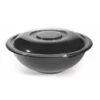 Fineline Settings 5080-BK Super Bowl Black Plastic Salad Bowl 80 Oz. - 25 Pcs