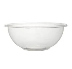 Fineline Settings 5160-CL Super Bowl Clear Plastic Salad Bowl 160 Oz. - 25 Pcs