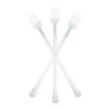 Fineline Settings 6510-CL Tiny Temptations Clear Plastic Mini Cocktail Fork 6" - 400 Pcs