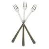 Fineline Settings 6510-SV Tiny Temptations Silver Plastic Mini Cocktail Fork 6" - 400 Pcs