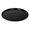 Fineline Settings 7201-BK Platter Pleasers Supreme Black Round Plastic Serving Tray 12" - 25 Pcs