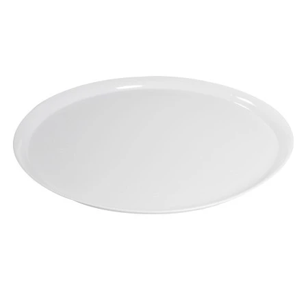 Fineline Settings 7201-WH Platter Pleasers Supreme White Round Plastic Serving Tray 12" - 25 Pcs