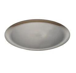 Fineline Settings 8601-SM Platter Pleasers Classic Round Smoke Plastic Serving Tray 16" - 25 Pcs