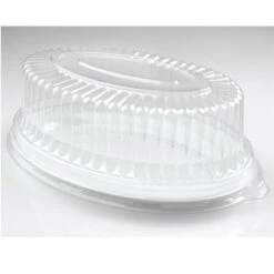 Fineline Settings 9514-L Platter Pleasers Clear Plastic Oval Dome Lid 14" X 21" - 40 Pcs