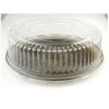 Fineline Settings 9601-L Platter Pleasers Clear Plastic High Dome Lid 16" - 25 Pcs