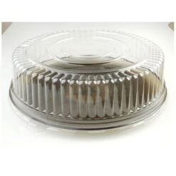 Fineline Settings 9601-L Platter Pleasers Clear Plastic High Dome Lid 16" - 25 Pcs