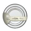Fineline Settings BB507 Silver Splendor White Plastic Plates Party Combo - 256 Pcs