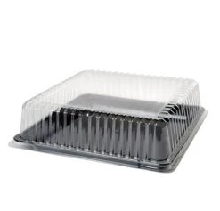 Fineline Settings DDSQ1616.L Platter Pleasers Clear Plastic Square Dome Lid 16" X 16" - 40 Pcs