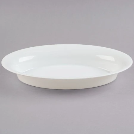 Fineline Settings OVB09128.WH Platter Pleasers White Oval Serving Bowl 128 Oz. - 2 Doz